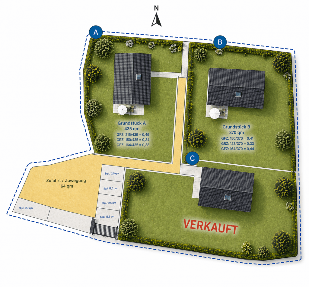Flurkarte 2 EFH in Puchheim